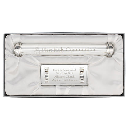Personalised First Holy Communion Silver Plated Certificate Holder