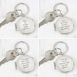 Personalised Free Text Round Photo keyring