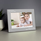 Personalised Free Text 5 x 7 Landscape Silver Photo Frame