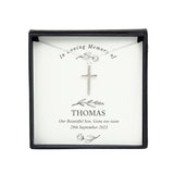 Personalised In Loving Memory Cross Sentiment Necklace and Box