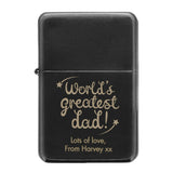 Personalised 'World's Greatest Dad' Black Lighter