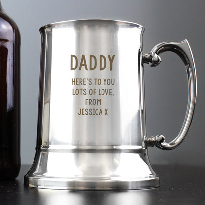 Personalised Free Text Stainless Steel Tankard