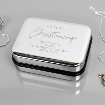 Personalised Christening Necklace Box