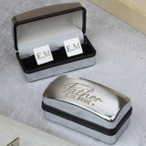 Personalised Father of the Bride Wedding Cufflinks and Box Set