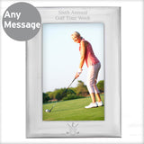 Personalised Golf 6x4 Silver Photo Frame