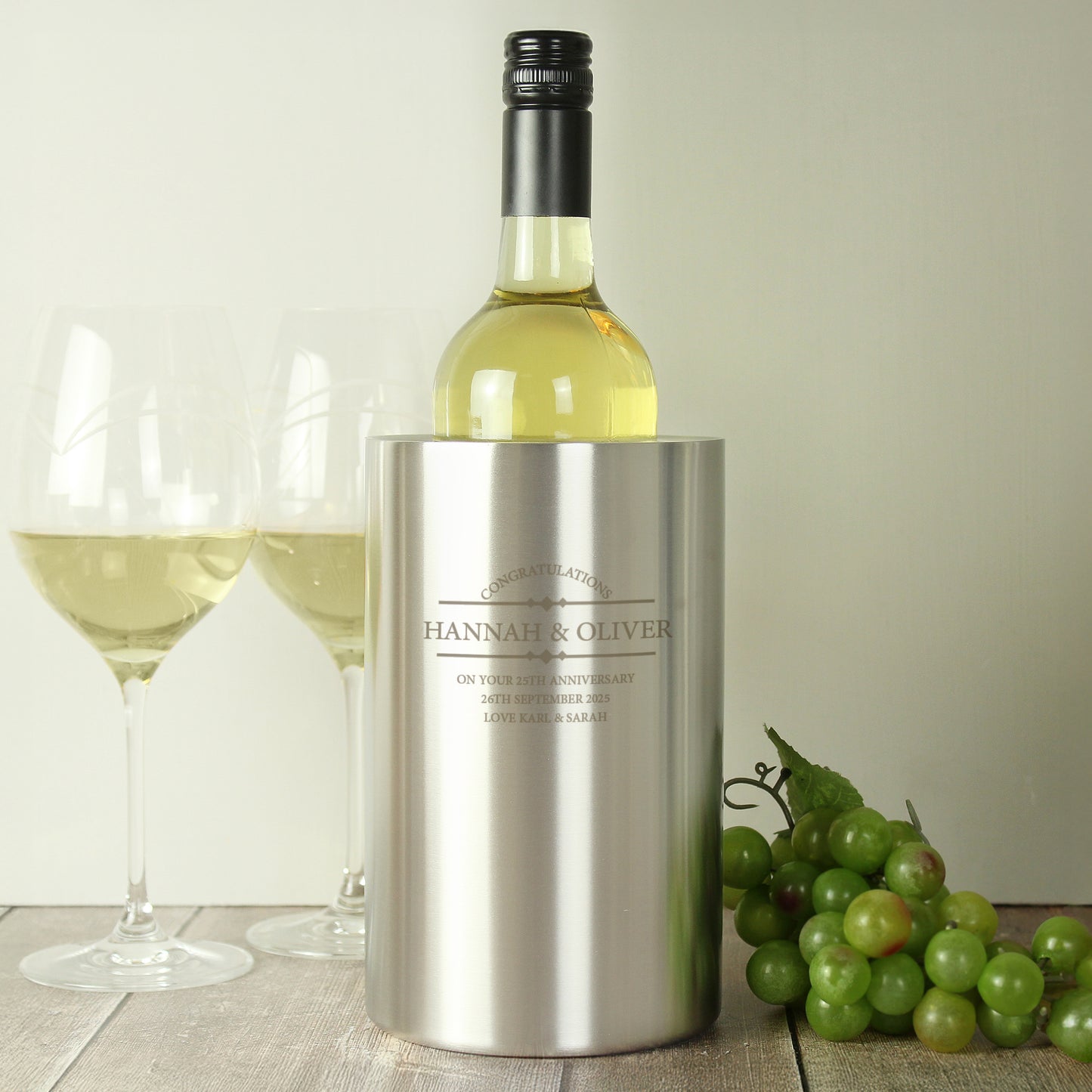Personalised Diamond Wine Cooler