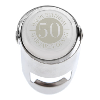 Personalised Big Number Bottle Stopper