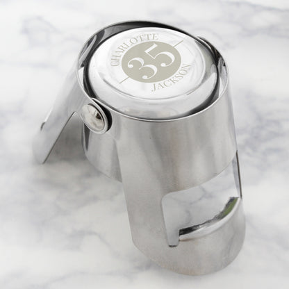 Personalised Big Number Bottle Stopper