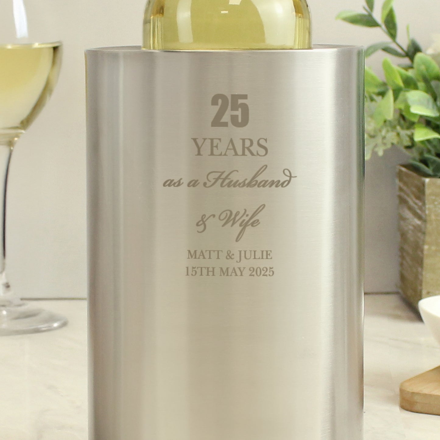 Personalised Anniversary Wine Cooler