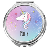 Personalised Unicorn Compact Mirror