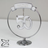 Personalised Crystocraft 50th Celebration Ornament