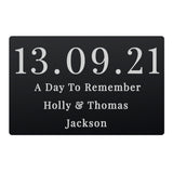 Personalised Special Date Black Wallet Card