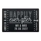 Personalised Happily Ever After Black Wallet Card