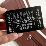 Personalised Happily Ever After Black Wallet Card
