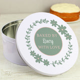 Personalised Floral Cake Tin