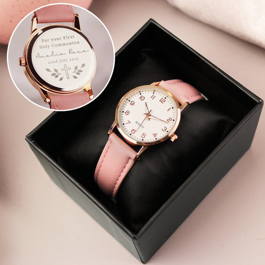 Personalised Holy Communion/Christening Pink Watch