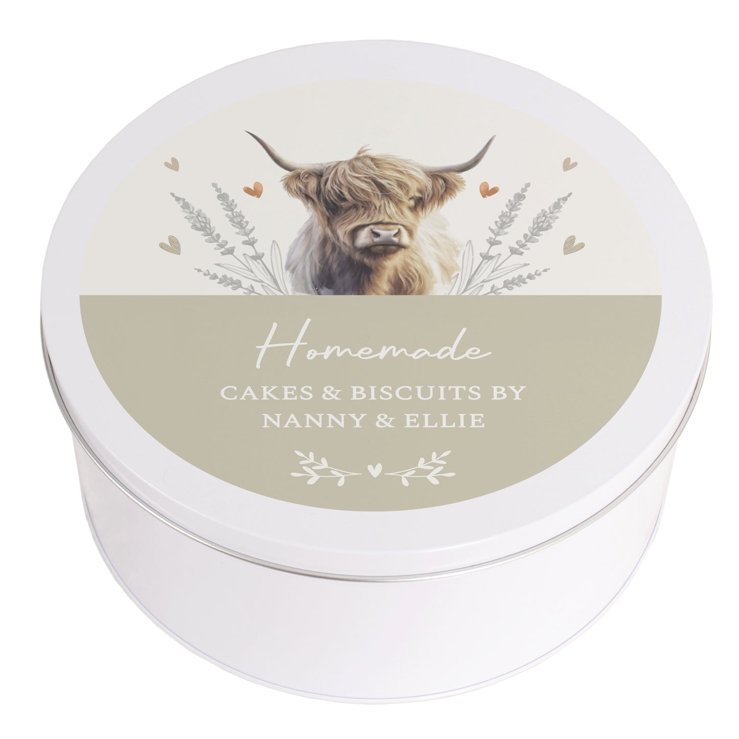 Personalised Highland Cow Cake Tin