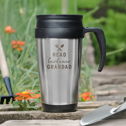 Personalised Head Gardener Travel Mug
