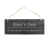 Personalised Bold Design Hanging Slate Plaque