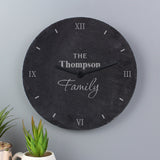 Personalised Family Slate Clock