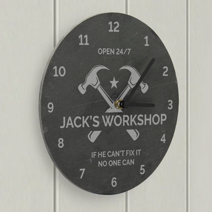 Personalised Tools Slate Clock