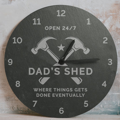 Personalised Tools Slate Clock