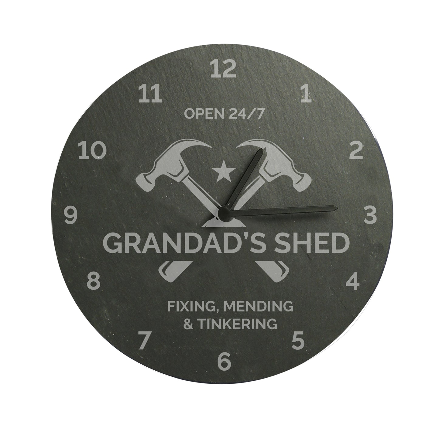 Personalised Tools Slate Clock