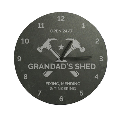 Personalised Tools Slate Clock