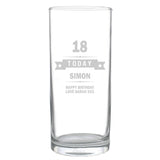 Personalised Birthday Star Hi Ball Glass