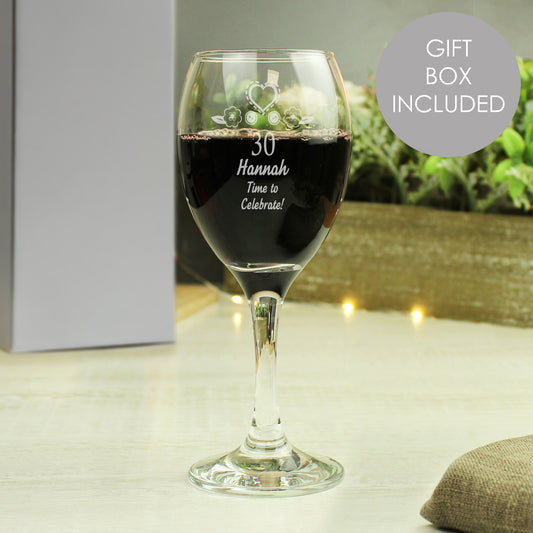 Personalised Birthday Craft Wine Glass