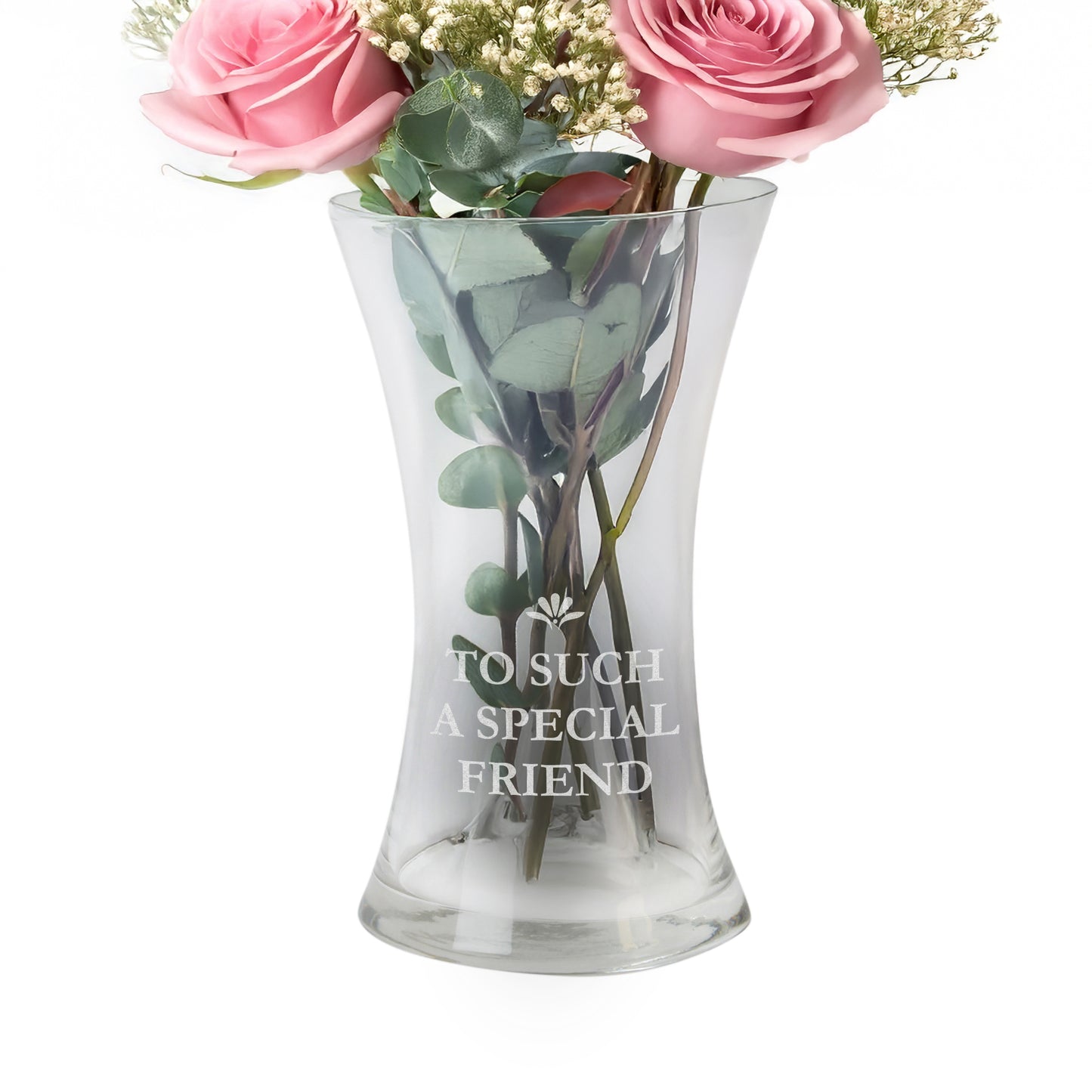 Personalised Bold Font Glass Vase