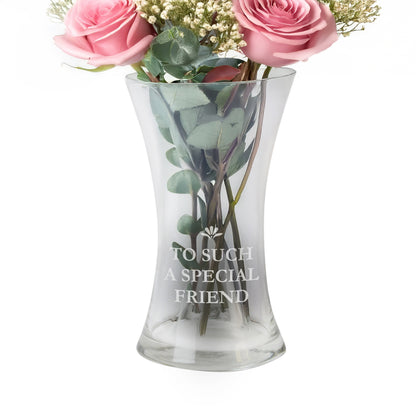 Personalised Bold Font Glass Vase