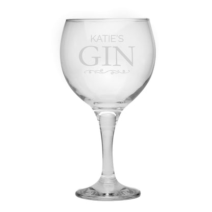 Personalised Gin Balloon Glass