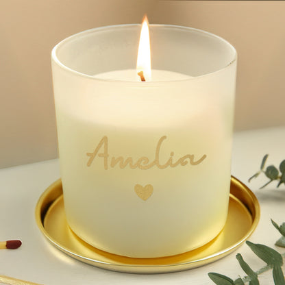 Personalised Gold Name Scented Jar Candle