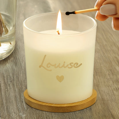 Personalised Gold Name Scented Jar Candle