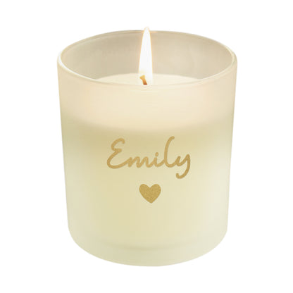Personalised Gold Name Scented Jar Candle