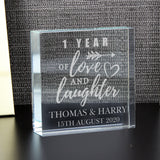Personalised Arrow Anniversary Crystal Token