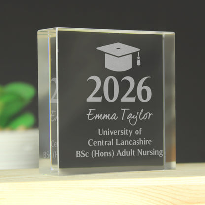 Personalised Graduation Crystal Token