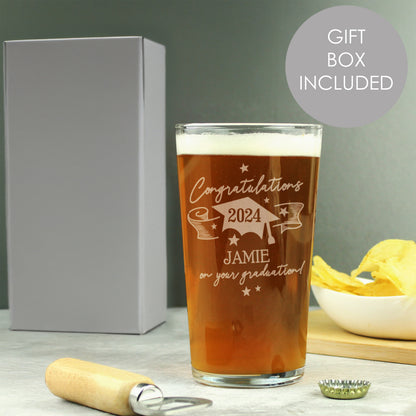 Personalised Graduation Pint Glass åÊ