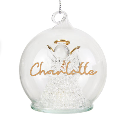 Personalised Christmas LED Angel Bauble