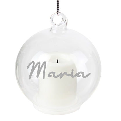 Personalised Christmas LED Candle Bauble