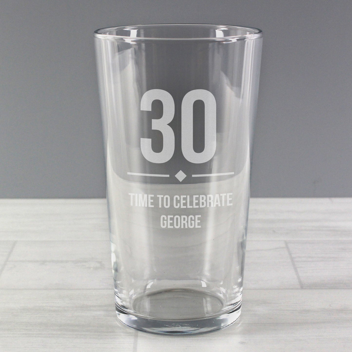 Personalised Big Age Birthday Pint Glass