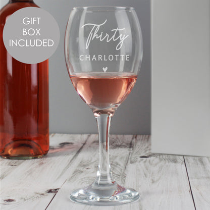 Personalised Big Age Wine Glass