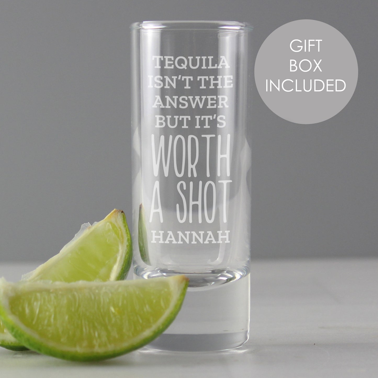 Personalised 'Worth A Shot' Shot Glass