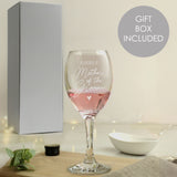 Personalised Mother of the Groom Wine Glass