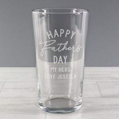 Personalised Father's Day Pint Glass