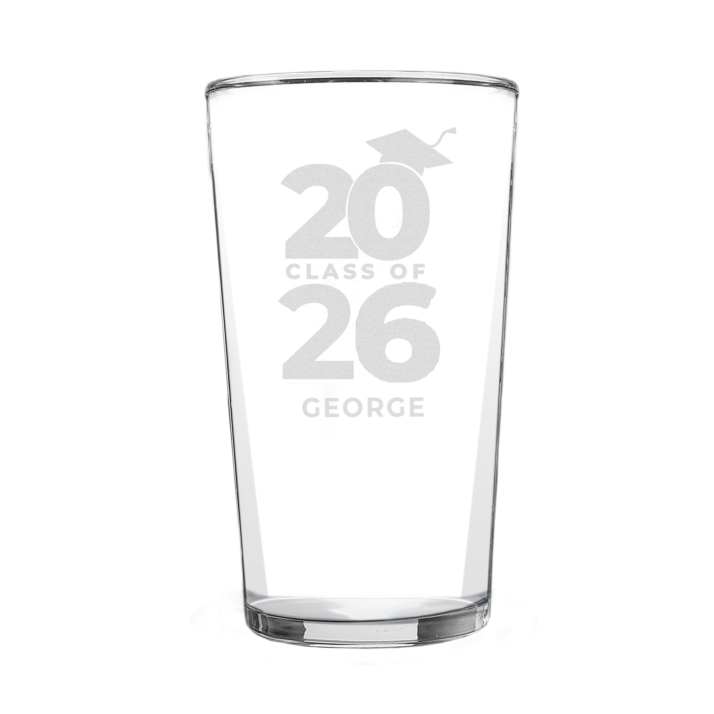Personalised Class of Graduation Pint Glass