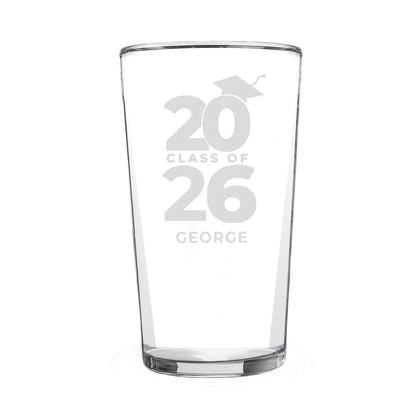 Personalised Class of Graduation Pint Glass