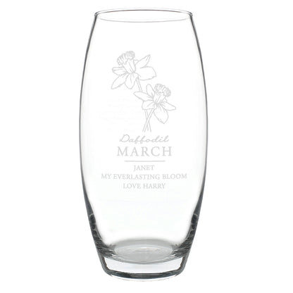 Personalised March Birth Flower Bullet Vase