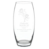 Personalised March Birth Flower Bullet Vase